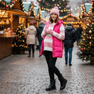 Schwangerschaftsoutfit Winter Pink