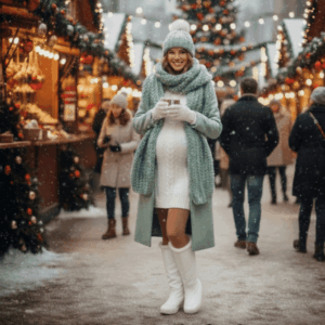 Schwangerschaftsoutfit Winter Mint