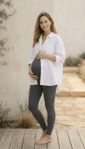 Umstandsleggings mit Maxibluse