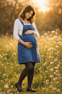 Latzhosen Outfits Schwangere