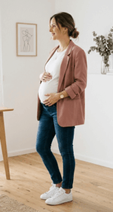 Basic Umstandsmode Jeans Blazer