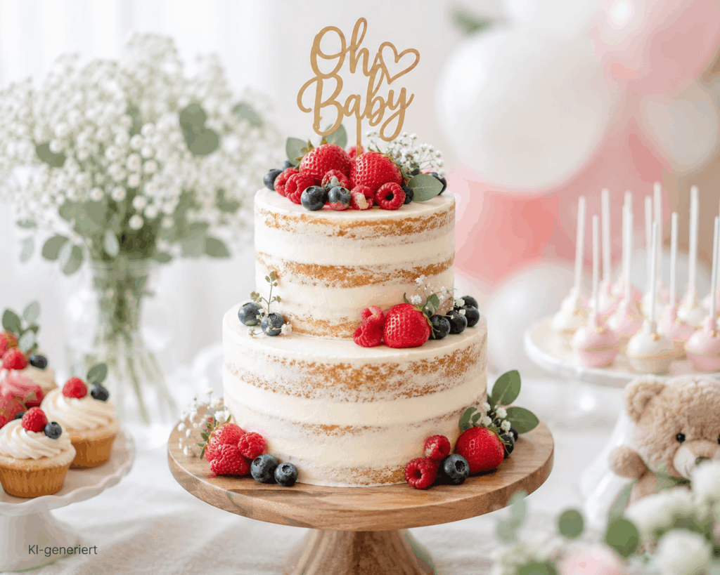 Mini Naked Cake mit Beeren